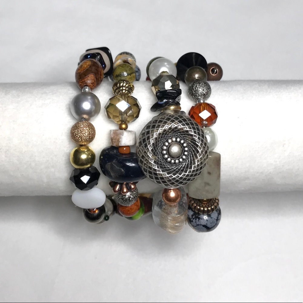 Handcrafted  Bracelet with Vintage & Modern Elements (NB46-4H) New Without Tags - Picture 2 of 10